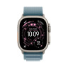 Смарт-часы Apple Watch Ultra 3, 49мм, Титановый корпус Натуральный титан (Natural Titanium), Светло-синий ремешок (Light Blue Alpine Loop) L