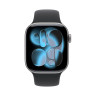 Смарт-часы Apple Watch Series 11, 46мм, Алюминиевый корпус Космический серый (Space Grey Aluminium), Cпортивный ремешок Черный (Black Sport Band) M/L