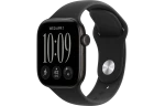 Смарт-часы Apple Watch Series 12, 42мм, Алюминиевый корпус черный (Black Aluminum), Cпортивный ремешок Черный (Black Sport Band) S/M