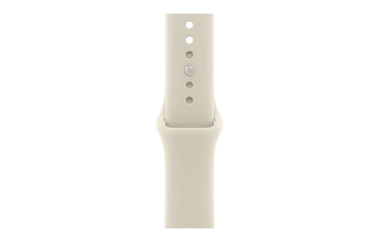 Смарт-часы Apple Watch Series 12, 42мм, Керамический корпус Жемчужно-белый (Pearl White), Cпортивный ремешок Песочный (Sand Sport Band) S/M
