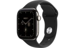Смарт-часы Apple Watch Series 12, 46мм, Титановый корпус Натуральный титан (Natural Titanium), Cпортивный ремешок Черный (Black Sport Band) S/M