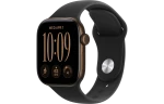 Смарт-часы Apple Watch Series 12, 46мм, Алюминиевый корпус темный бронзовый (Dark Bronze), Cпортивный ремешок Черный (Black Sport Band) M/L