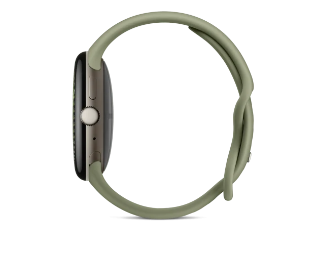 Смарт-часы Google Pixel Watch 5, 41мм, Алюминиевый корпус "Сатин" (Satin Pyrite), Cпортивный ремешок "Оливковый" (Olive) S