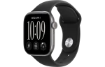 Смарт-часы Apple Watch Series 12, 46мм, Алюминиевый корпус Космический серый (Space Grey Aluminium), Cпортивный ремешок Черный (Black Sport Band) S/M
