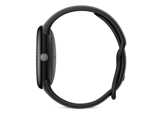 Смарт-часы Google Pixel Watch 5 LTE, 41мм, Алюминиевый корпус "Матовый черный" (Matte Black), Cпортивный ремешок "Черный обсидиан" (Obsidian) S
