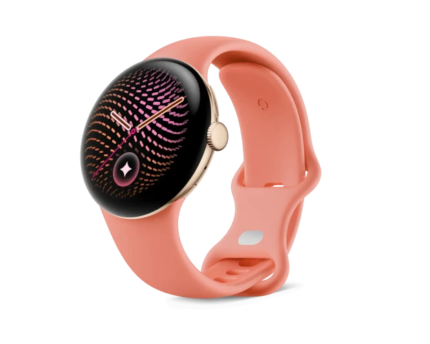Смарт-часы Google Pixel Watch 5 LTE, 41мм, Алюминиевый корпус "Шампань" (Champagne Gold), Cпортивный ремешок "Кораллово-оранжевый" (Canyon) L