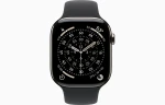 Смарт-часы Apple Watch Series 11, GPS + Cellular, 46мм, Титановый корпус Натуральный титан (Natural Titanium), Cпортивный ремешок Черный (Black Sport Band) M/L