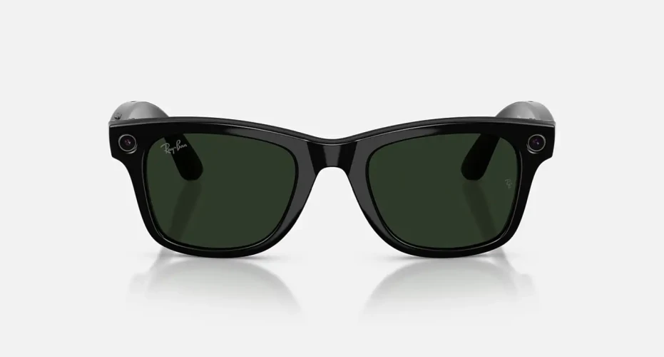Умные очки Ray-Ban Meta* Wayfarer Gen 2 Shiny Black/Clear-Graphite Green Transitions®, M