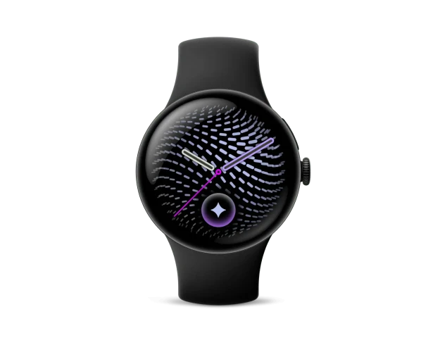 Смарт-часы Google Pixel Watch 5, 45мм, Алюминиевый корпус "Матовый черный" (Matte Black), Cпортивный ремешок "Черный обсидиан" (Obsidian) L