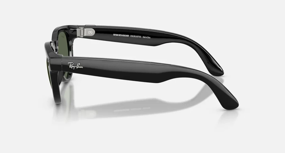 Умные очки Ray-Ban Meta* Low Bridge Fit Headliner Gen 2 Shiny Black/G-15 Green