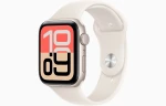 Смарт-часы Apple Watch SE 3, 44мм, Алюминиевый корпус Сияющая звезда (Starlight Aluminum), Cпортивный ремешок Сияющая звезда (Starlight Sport Band) S/M