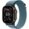 Смарт-часы Apple Watch Ultra 3, 49мм, Титановый корпус Черный титан (Black Titanium), Синий ремешок (Light Blue Alpine Loop) S